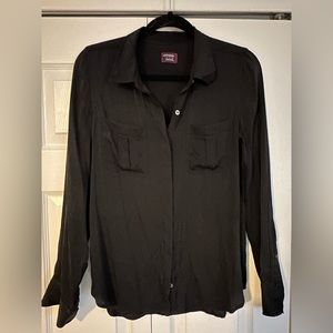 UNTUCKit silk black womens top